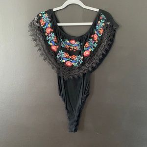 Embroidered Bodysuit